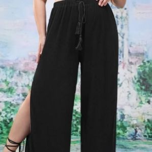 Black linen pants